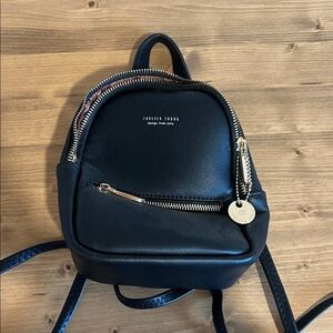 Forever Young Sleek Black Backpack